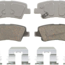 Wagner ThermoQuiet QC1445 Ceramic Disc Pad Set With Installation Hardware, Rear