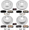 Power Stop CRK4530 Coated Brake Rotor & Ceramic Brake Pads- front & rear