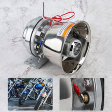 Aramox Motorcycle Electronic Horn, Universal 12V 115-130db Stainless Steel Loud Warning Alarm Horn Speaker Silver