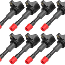 WHEELTECH Ignition Coils Compatible with Honda Civic Hybird 2003-2010 Vehicles Equivalent with Part-numbers: UF374 C1408 (Pack of 8)