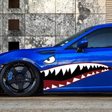 iJDMTOY Complete Set 60-Inch Full Size Shark Mouth w/Eye Die-Cut Vinyl Decals for Car (Left & Right)