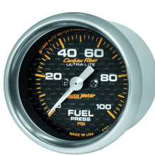 Auto Meter 4763 Carbon Fiber Electric Fuel Pressure Gauge