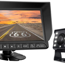 HD Backup Camera System Heavy Duty Back up Camera Monitor Kit 7''1080P Reversing Monitor IP69k Waterproof Rear View Camera Full Colored Night Vision Bus Truck Van/Semi-Trailer/Box Truck/RV Rear View