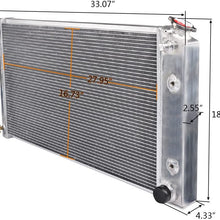 Full Aluminum Radiator With 2x 10" Black Electric Cooling Fan Kit Replacement for CHEVY C/K SERIES C10/K10 PICKUP L6/V8 1973-1980