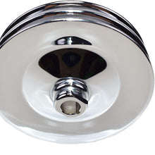 A-Team Performance Saginaw Power Steering Pump Double-Groove Steel Pulley Compatible With GM (Chrome)