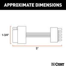 CURT 57187 4-Way to 5-Way Flat Adapter for Boat Trailer Surge Brakes