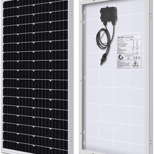 WEIZE 100 Watt 12 Volt Solar Panel Starter Kit, High Efficiency Monocrystalline PV Module for Home, Camping, Boat, Caravan, RV and Other Off Grid Applications