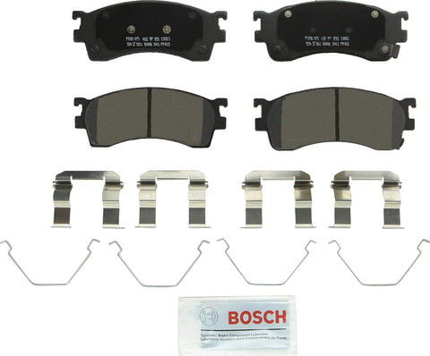 Bosch BP893 QuietCast Premium Semi-Metallic Disc Brake Pad Set For Mazda: 2001-2003 Protege, 2002-2003 Protege5; Front