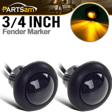 2) 3/4" Smoked Amber LED Clearance Marker Bullet Light/Rubber Grommet 1 LED For Truck Pickups FLush Mount