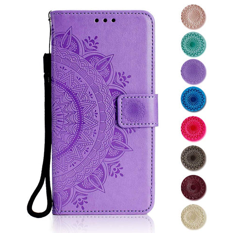 Huawei P Smart Case, The Grafu Leather Case, Premium Wallet Case with [Card Slots] [Kickstand Function] Flip Notebook Cover for Huawei P Smart, Purple