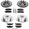 Power Stop K1940 Front & Rear Brake Kit with Drilled/Slotted Brake Rotors and Z23 Evolution Ceramic Brake Pads