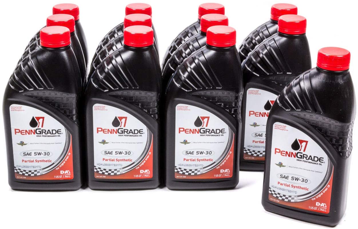 PennGrade Motor Oil 71096 5w30 Racing Oil Cs/12-QtPartial Synthetic, 384. Fluid_Ounces