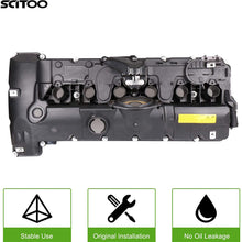 SCITOO Engine Valve Cover with Gasket 11127552281 for BMW X3 X5 E86 Z4 E82 128i E92 328i 528i 2006-2013 Valve Cover Gasket Set QR25DE