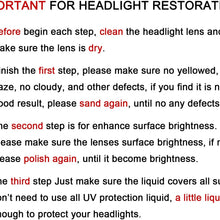 Headlight Restoration Polishing kit, Headlamp Brightener, LuDuo