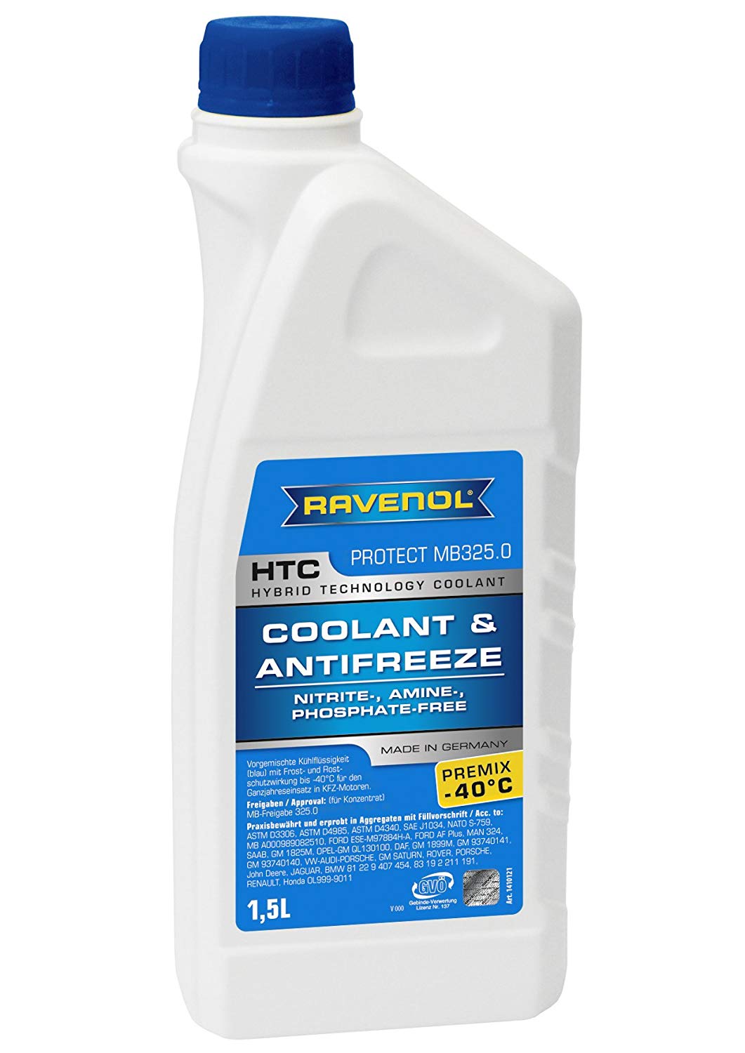 RAVENOL J4D2022-1 HTC Coolant Antifreeze Premix (MB 325.0) (G11) (1.5 Liter)