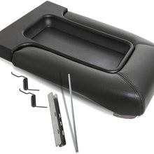 NuaDua Center Console Organizer Lid Kit for 99-07 Silverado, Avalanche, Suburban, Sierra, Yukon, Escalade - Replaces OEM 19127364 Armrest Latch Cover Accessories - Dark Grey