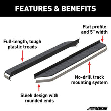 ARIES 2051870 AeroTread 70-Inch Polished Stainless Steel SUV Running Boards, Brackets Sold Separately