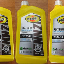 Mopar Five Quarts of Pennzoil SAE Platinum Full Synthetic 5W-30 Oil from Natural Gas