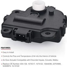 Set of 2 HVAC Blend Air Door Actuator Replace# 604-108 1573517 1574122 15844096 Fits for 2004-2013 Chevy Impala