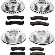 Power Stop K2023 Front & Rear Brake Kit with Drilled/Slotted Brake Rotors and Z23 Evolution Ceramic Brake Pads