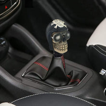 Thruifo Skull Handle Shifter Knob, Pilot Style MT Car Gear Stick Shift Head Fit Most Manual Automatic Vehicles, Red