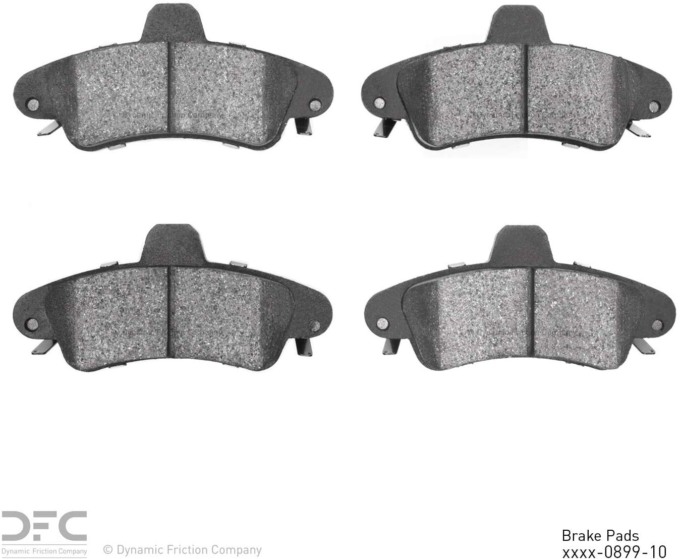 Rear Dynamic Friction Company 3000 Semi-Met Brake Pads 1311-0899-10