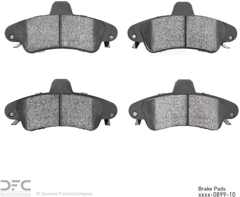 Rear Dynamic Friction Company 3000 Semi-Met Brake Pads 1311-0899-10