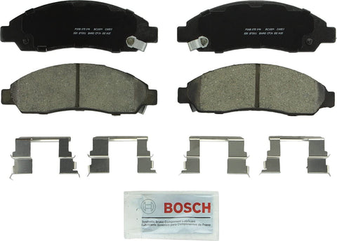 Bosch BC1039 QuietCast Premium Ceramic Disc Brake Pad Set For Chevrolet: 2004-2008 Colorado; GMC: 2004-2008 Canyon; Isuzu: 2006 i-280, 2007-2008 i-290, 2006 i-350, 2007-2008 i-370; Front