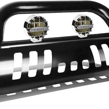 Replacement for Tacoma 3 inches Black Bull Bar+6 inches Chrome Housing Smoked Lens Fog Lights (Chrome Housing Smoked Lens)
