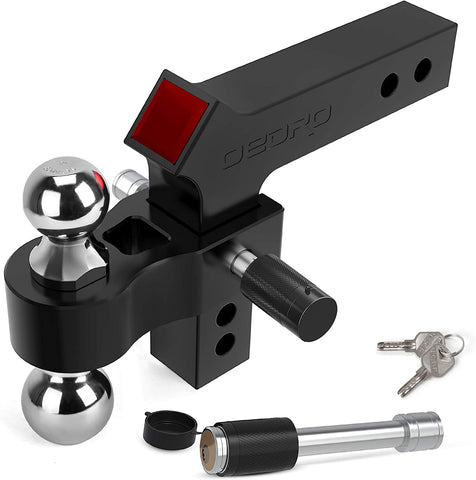 oEdRo Adjustable Trailer Hitch Ball Mount/Forged Aluminum Shank, 2