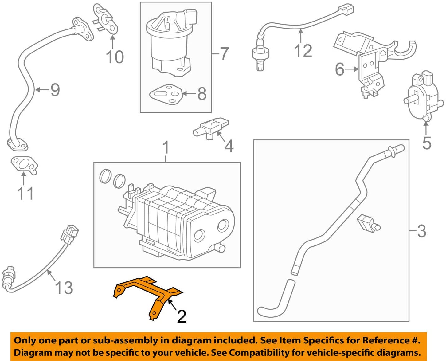 Genuine Honda 17358-TR0-A00 Air Intake Canister Bracket