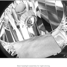 AUTOSAVER88 Headlight Assembly Compatible with 2003-2008 Toyota Corolla Black Housing Amber Reflector Clear Lens (Driver & Passenger Side)