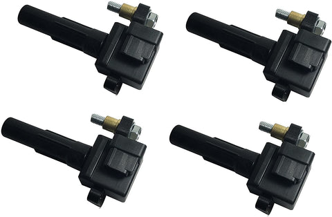 Ignition Coil Pack Set of 4 - Compatible with Subaru Impreza WRX, WRX Wagon - Replaces 22433AA421-2002, 2003, 2004, 2005 models