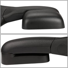 Right Passenger Side Black Manual Adjustment Flip Up Rear View Side Towing Mirror Replacement for Dodge Ram Truck 02-09
