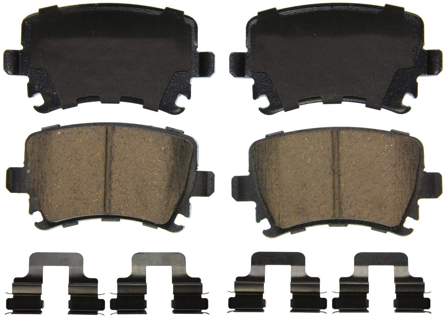 Wagner QuickStop ZD1108 Ceramic Disc Pad Set Includes Pad Installation Hardware, Rear