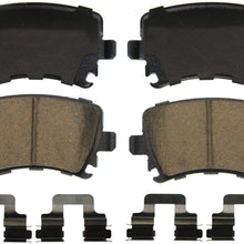 Wagner QuickStop ZD1108 Ceramic Disc Pad Set Includes Pad Installation Hardware, Rear