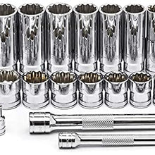 GEARWRENCH 76 Pc. 1/4" & 3/8" Drive 12 Pt. Standard & Deep SAE/Metric Mechanics Tool Set - 80948