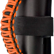 Jade Onlines Jeep Grab Handles 2 Pieces, Roll Bar Paracord Grab Handles for Jeep Wrangler YJ CJ TJ JK JKU JL JLU Red Jeep Grip Handles with 3 Velcro Straps and Woven Handle(Orange)