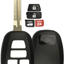 KeylessOption Keyless Entry Remote Uncut Car Blank Key Blade Case Fob Shell for Toyota Camry Scion HYQ12BDM