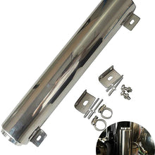 BLACKHORSE-RACING 3" X 9" Radiator Coolant Overflow Puke Tank Polished Stainless Steel 32OZ