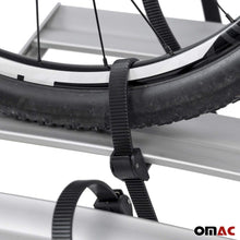 OMAC Auto Accessories Foldable Bike Rack Hitch Mounted | 2 Bicycle Carrier Racks Aadjustable Hitches Suitable for Electric Bikes and Fat Bikes