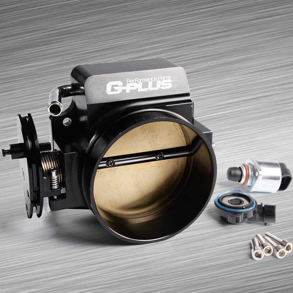 92mm Aluminum Throttle body + TPS IAC Throttle Position Sensor For LSX LS LS1 LS2 LS7 Black