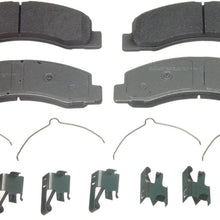 Wagner ThermoQuiet MX756 Semi-Metallic Disc Pad Set With Installation Hardware, Front