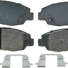 Wagner QuickStop ZD465A Ceramic Disc Pad Set Includes Pad Installation Hardware, Front