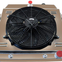 ALLOYWORKS 4 Row Aluminum Radiator+Shroud Fan+Relay For 1955 1956 1957 Chevy Bel-Air w/Cooler AT/MT V8 US