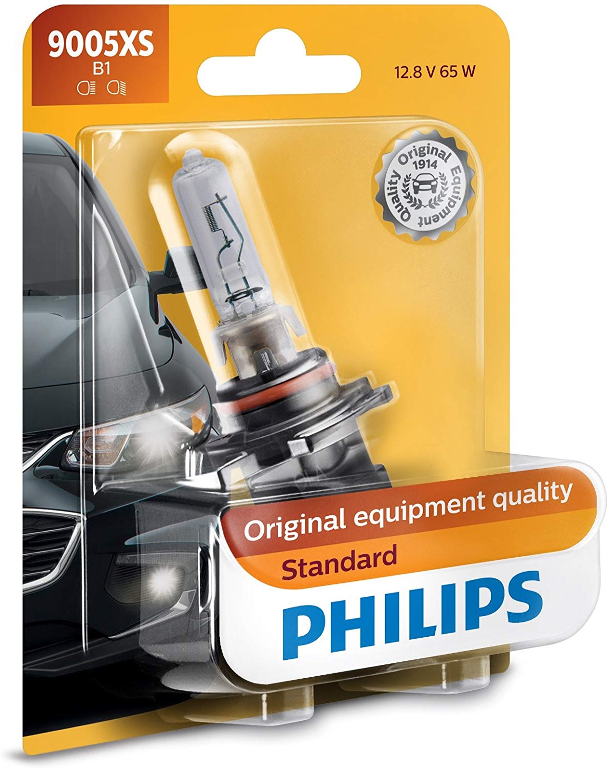 Philips 9005XS Standard Authentic Halogen Replacement Headlight Bulb,1 pack