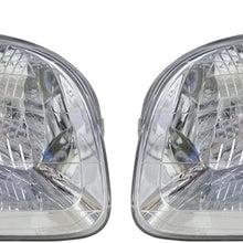 2001-2004 Toyota Sequoia & 2004 Tundra Pickup Truck (SR5 Crew/Double/Extended Cab 4-Door Models) Headlight Headlamp Head Light Lamp Pair Set Right Passenger And Left Driver Side (2001 01 2002 02 2003 03 2004 04)