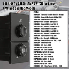 SpeeVech Fog Light & Cargo Lamp Switch,for 03-07 GMC Sierra 1500 2500 3500 Fits Chevy Silverado 1500 2500 H 3500 Classic Suburban 2500 Tahoe Yukon Yukon XL 1500