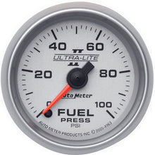 Auto Meter 4963 Ultra-Lite II 2-1/16" 0-100 PSI Full Sweep Electric Fuel Pressure Gauge