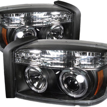Spyder 5009760 Dodge Dakota 05-07 Projector Headlights - LED Halo - Black - High H1 (Included) - Low H1 (Included)